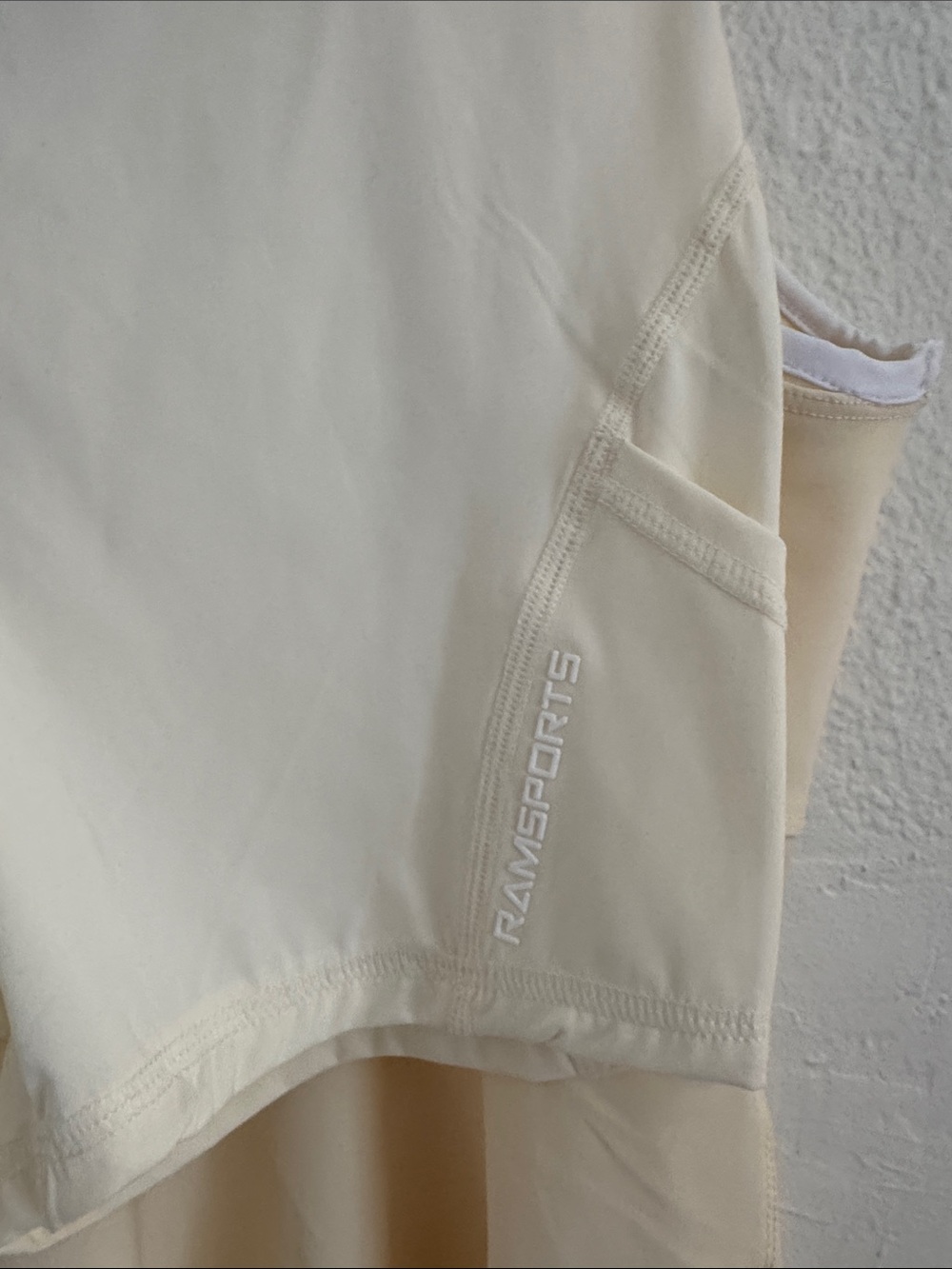 Rohnisch Cream Pickleball tennis Dress with White Trim Accents - Picture 10 of 11